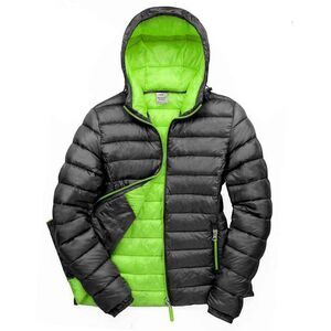 Result Urban Womens/Ladies Snow Bird Padded Jacket / Black/Lime